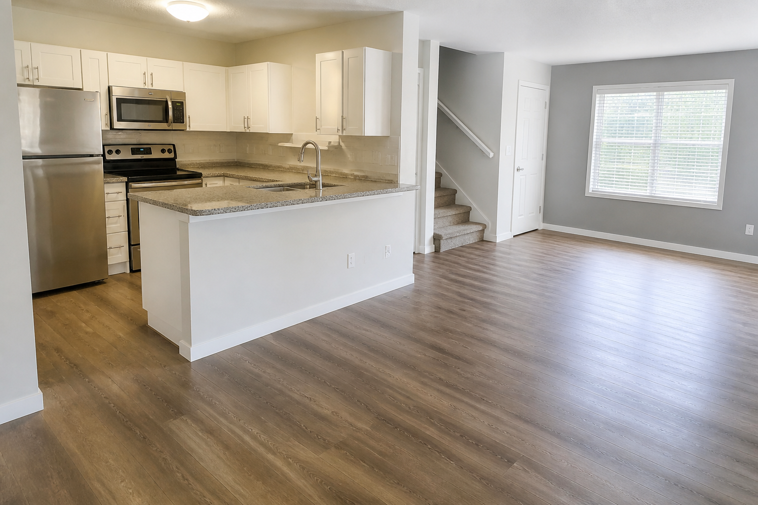 Clean apartment ready for move-in